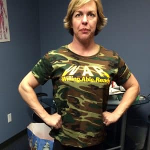 WAR-WILLING.ABLE.READY CAMOUFLAGE T-SHIRT