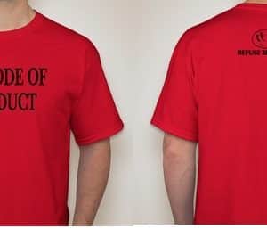 NO CODE OF CONDUCT T-SHIRT