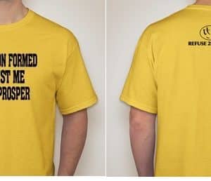 NO WEAPON FORMED AGAINST ME SHALL PROSPER T-SHIRT