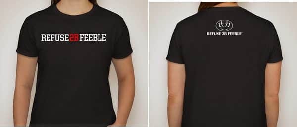A9002-REFUSE 2B FEEBLE (2 TONE) T-SHIRT