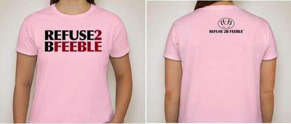 A9004-REFUSE 2B FEEBLE (2 TONE-BOLD) T-SHIRT