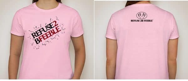 A9003-REFUSE 2B FEEBLE (2 TONE-CRACKED) T-SHIRT