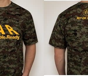 WAR-WILLING.ABLE.READY CAMOUFLAGE T-SHIRT